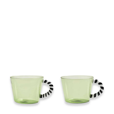 Glass Duet Green Set of 2