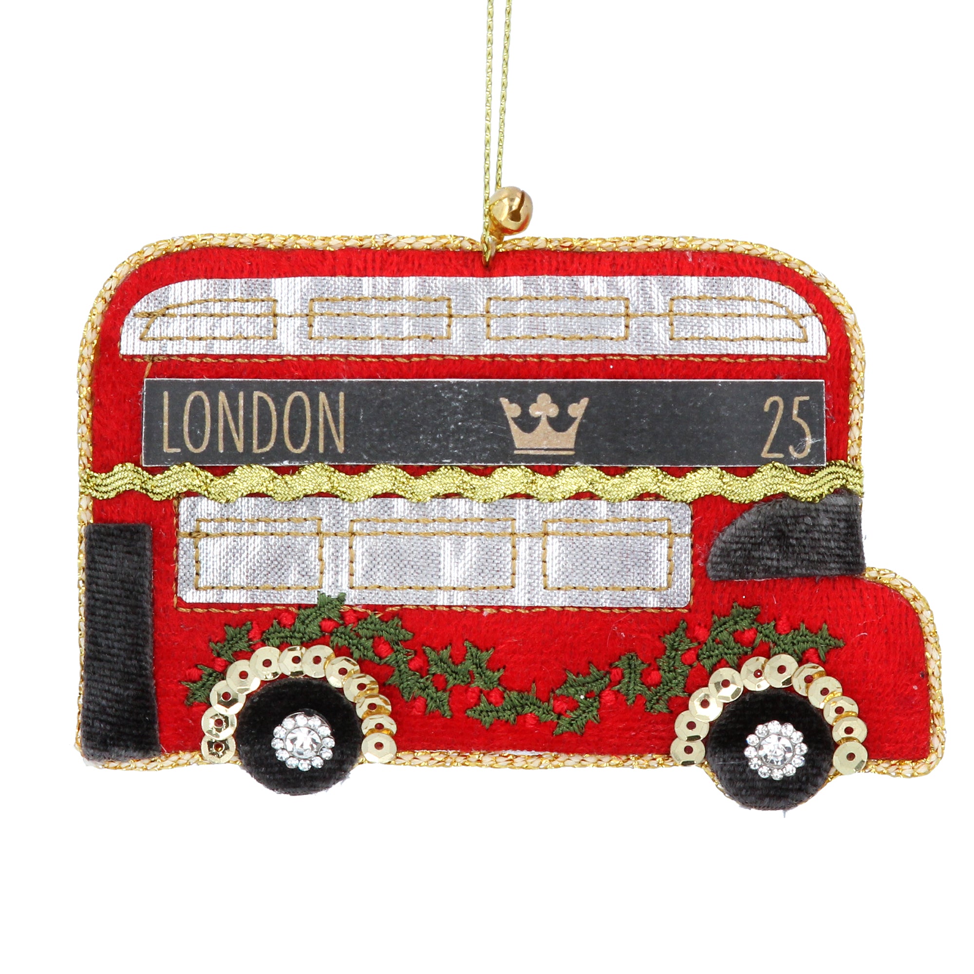 London Bus Fabric Ornament