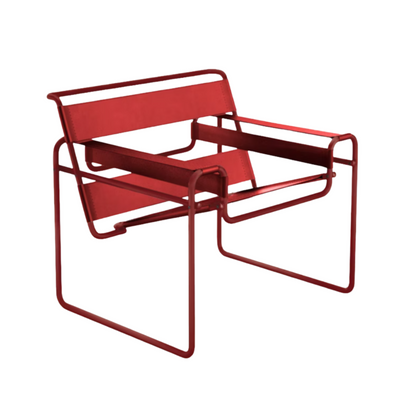 Wassily Lounge Chair - Spinney beck Leather & Red Frame