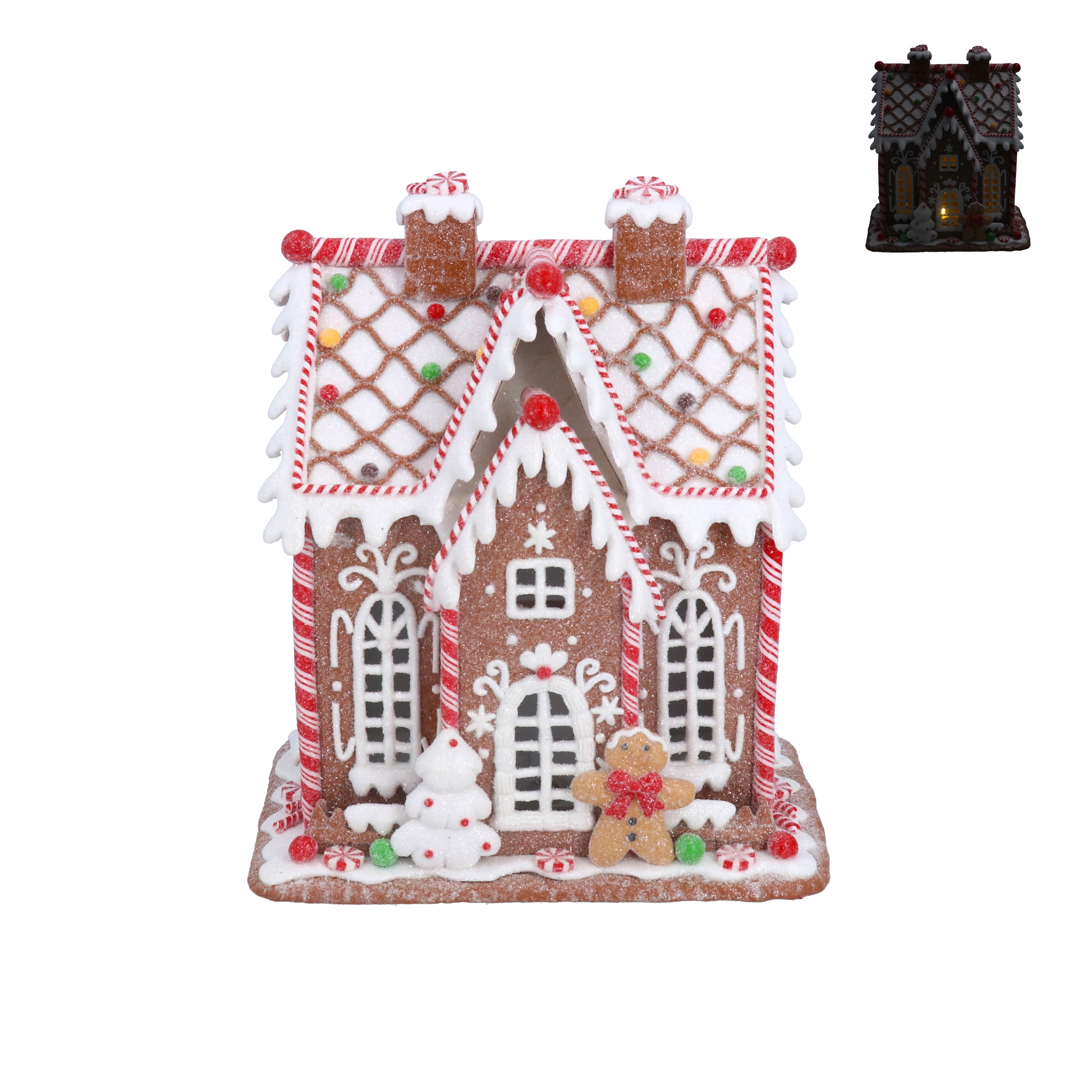 Double Fronted LED Gingerbread House