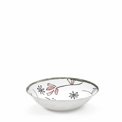 Fiore Rosa Midnight Flowers Large Low Bowl