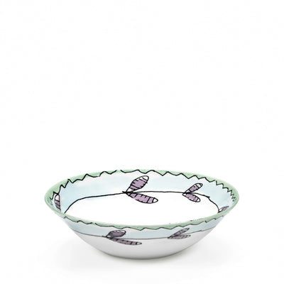 Blossom Milk Midnight Flowers Medium Low Bowl