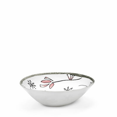 Fiore Rosa Midnight Flowers Medium Low Bowl