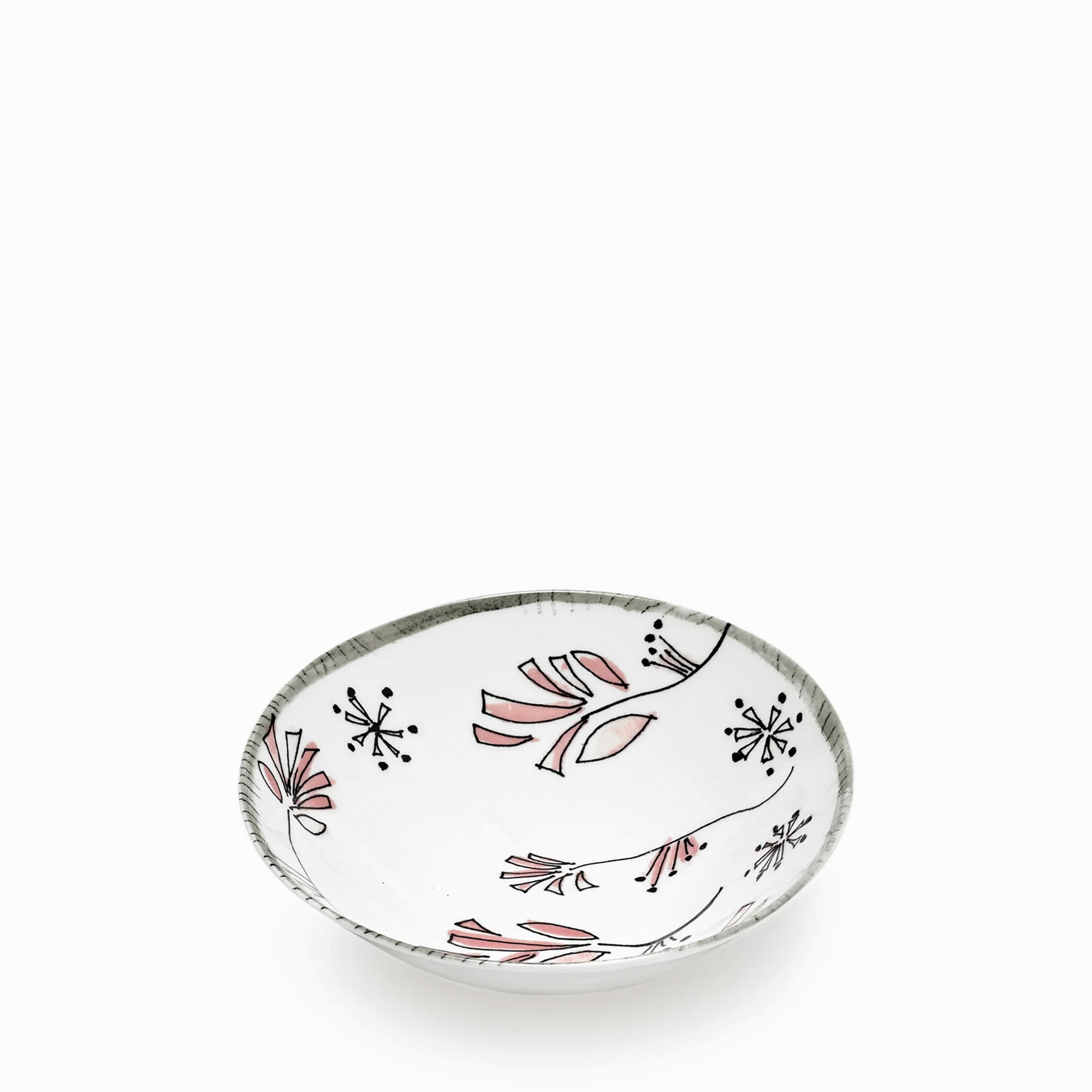 Fiore Rosa Midnight Flowers Small Low Bowl