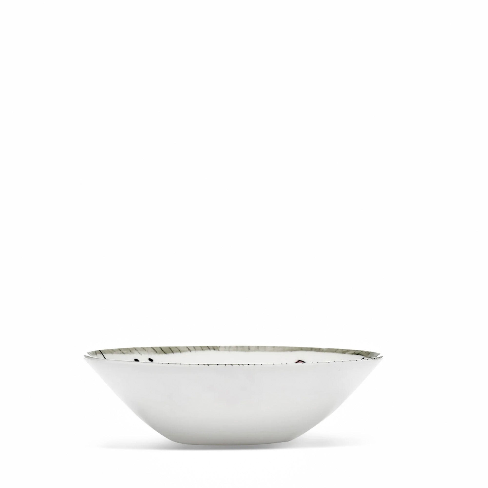 Fiore Rosa Midnight Flowers Small Low Bowl