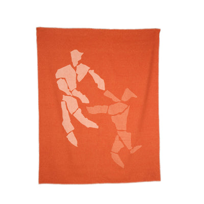 Pieces Dancing Figures Throw Orange