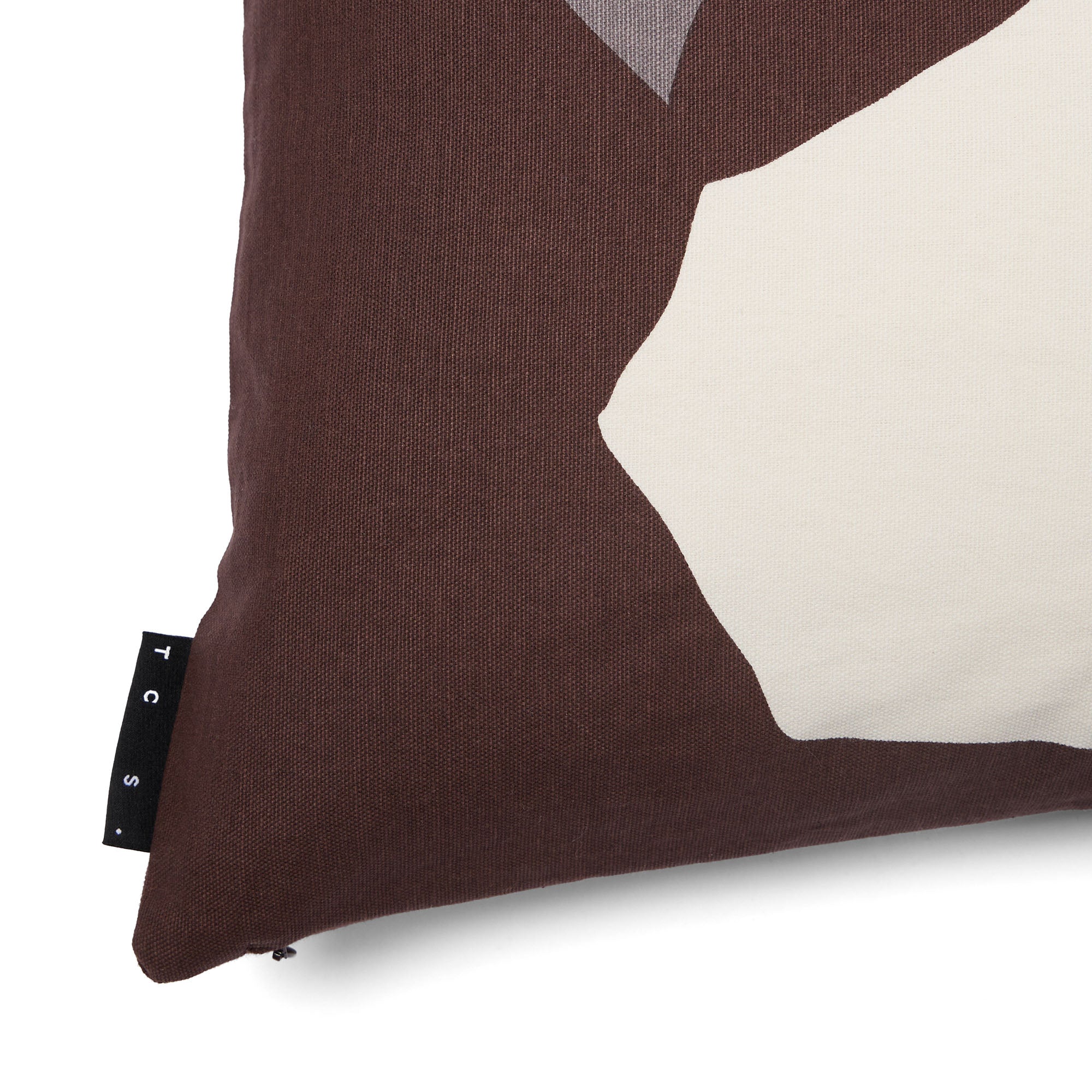 Pieces Abstract Tile Cushion Cover Aubergine 50 x 50cm