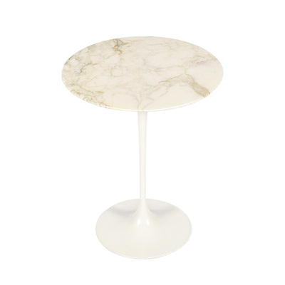 Saarinen Pedestal High Table Round - Calacatta Marble