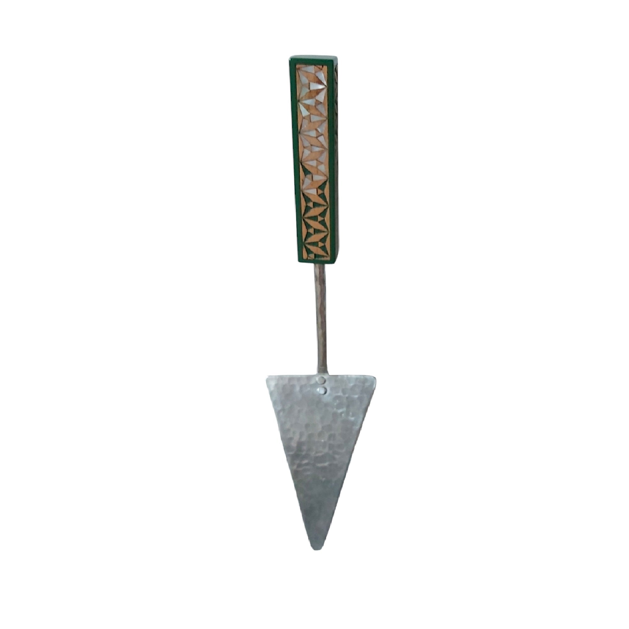 Cake Spatula with Triangle Decoration on Handle - Green