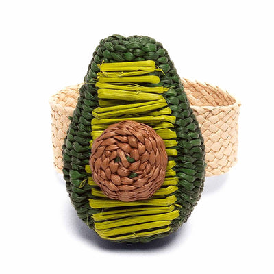 Iraca Fruit Napkin Ring - Avocado Green And Lime