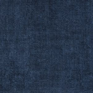 A close-up image of a dark blue textured chenille fabric, showcasing its soft and slightly fuzzy surface with a fine woven pattern.