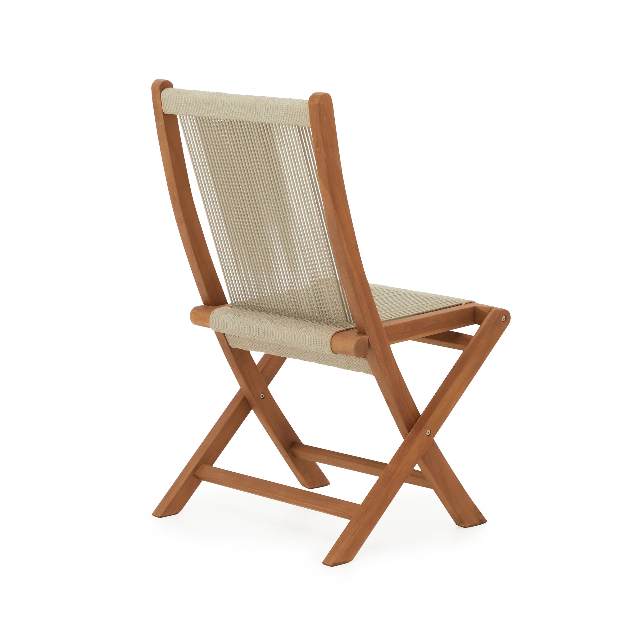 Folding Rope Chair in Teak image 3