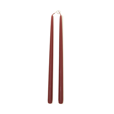 Taper Candle Pair 40cm in Bordeaux