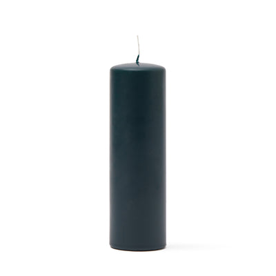 Pillar Candle 20cm in Matt Forest Green