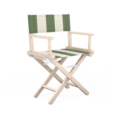 Director's Chair in Sage Bold Stripe & White Stained Beech