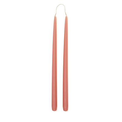 Taper Candle Pair 40cm in Clay Pink