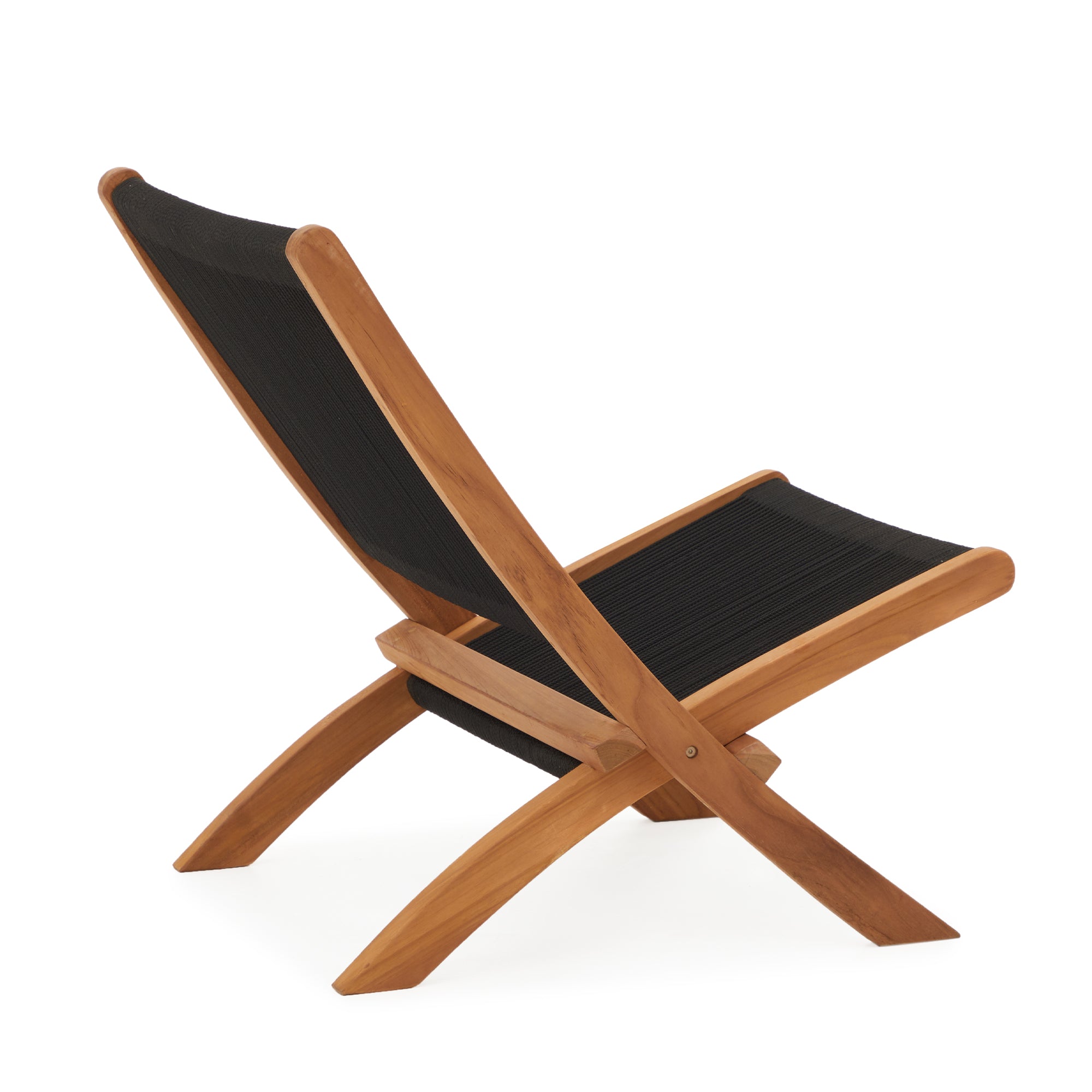 Folding Rope Lounge Chair in Teak image 3