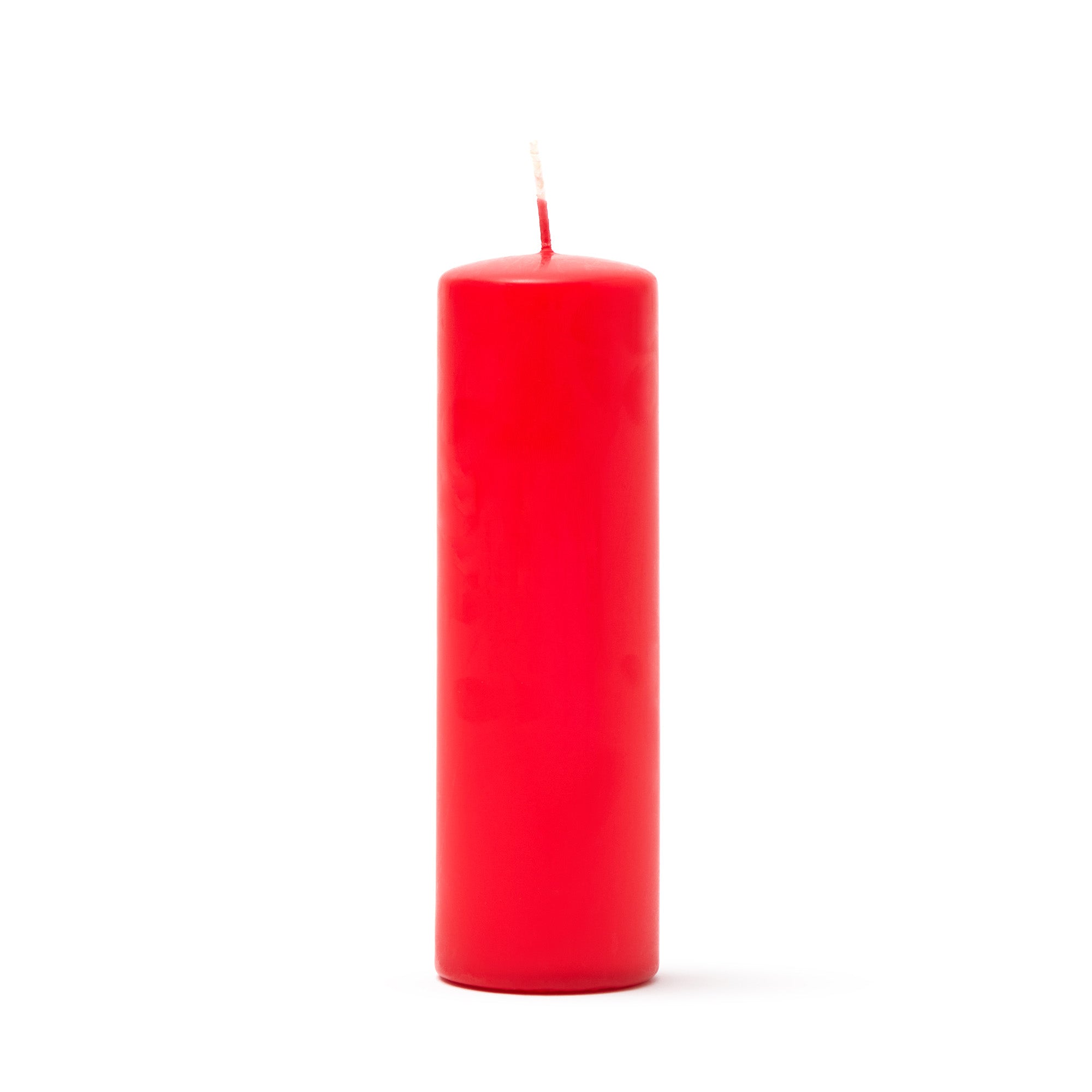 Pillar Candle 20cm in Matt Red