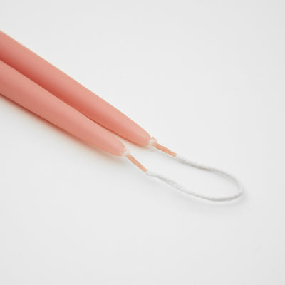 Taper Candle Pair 40cm in Clay Pink