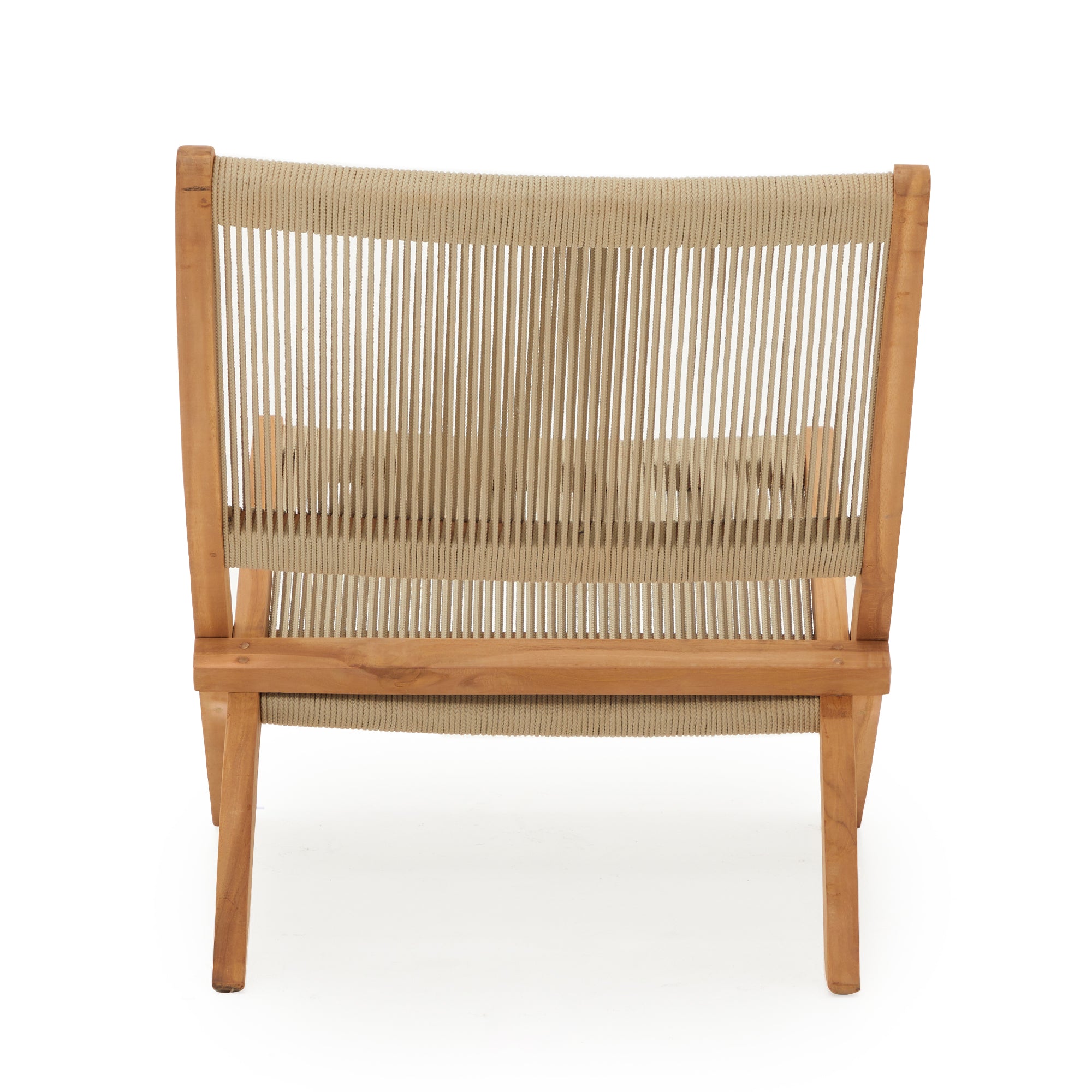 Folding Rope Lounge Chair in Teak image 4