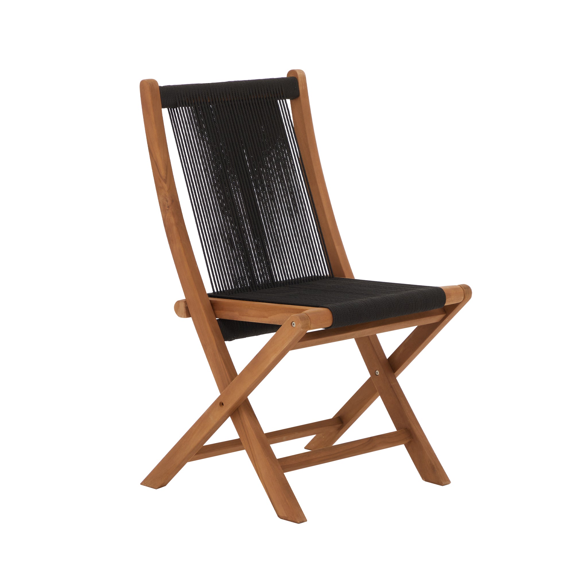 Folding Rope Chair in Teak image 2