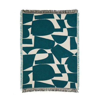 Teal Block Throw 130 x 180cm