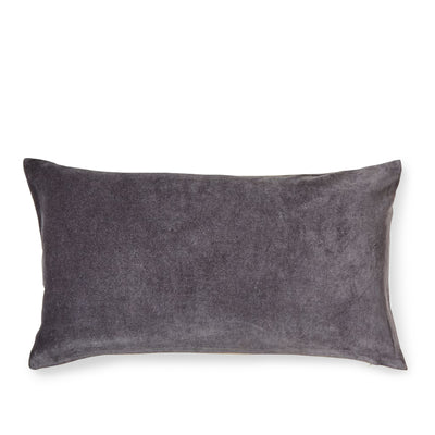 Rectangular Velvet Cushion Cover in Fog