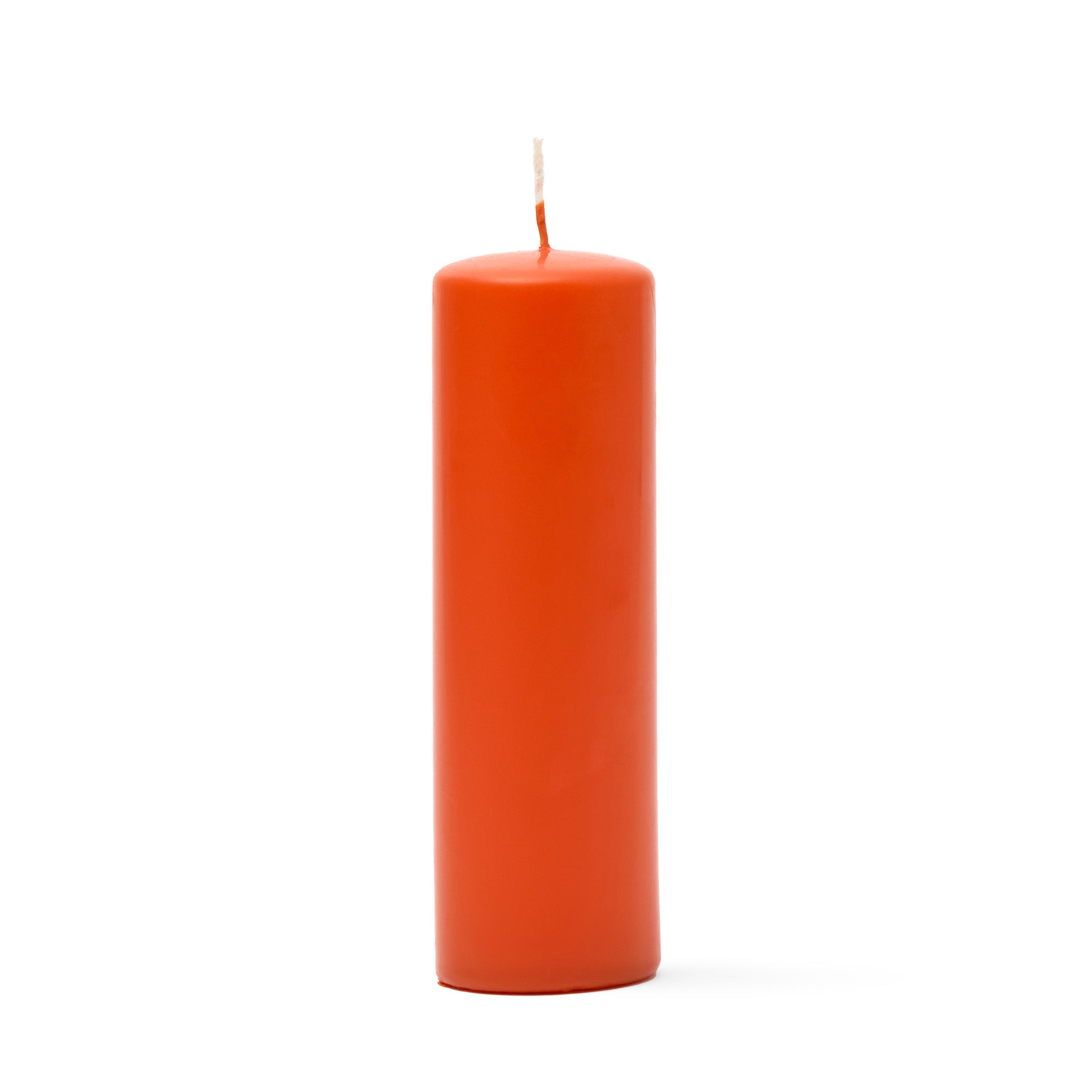 Pillar Candle 20cm in Matt Orange