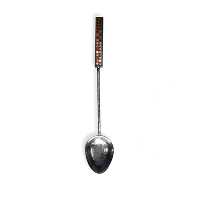 Rice Spoon with Square Decoration on Handle - Green